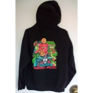 KC Ortiz for The Hundreds X Grizzly Mens Medium Black Hoodie Awesome Shape.